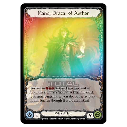 Flesh & Blood - Crucible of War - Kano, Dracai of Aether (Common) - CRU158 (Rainbow Foil)