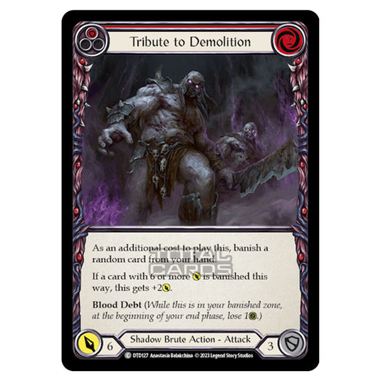 Flesh & Blood - Dusk Till Dawn - Tribute to Demolition (Red) - DTD127