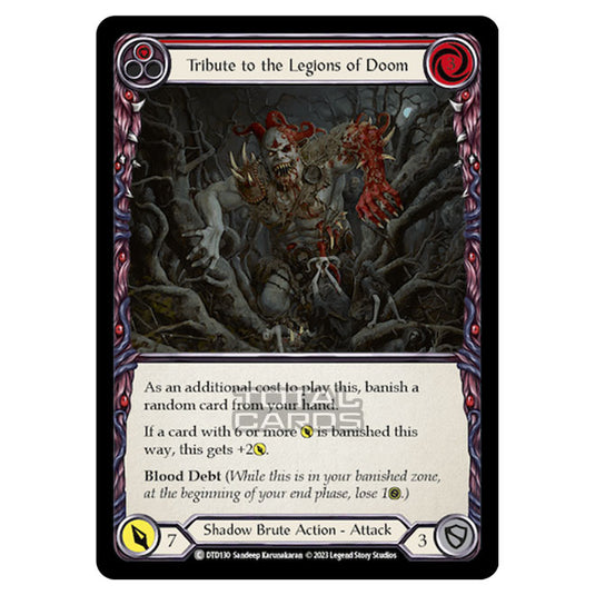 Flesh & Blood - Dusk Till Dawn - Tribute to the Legions of Doom (Red) - DTD130