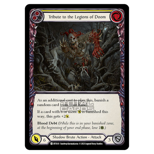 Flesh & Blood - Dusk Till Dawn - Tribute to the Legions of Doom (Yellow) - DTD131