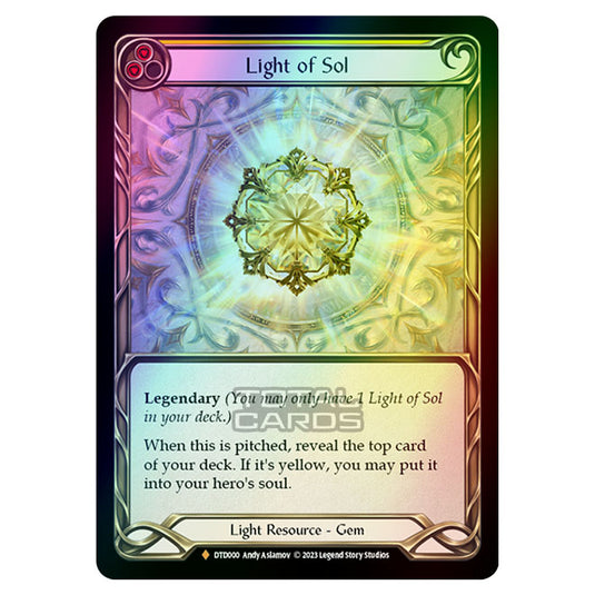 Flesh & Blood - Dusk Till Dawn - Light of Sol (Rainbow Foil) - DTD000