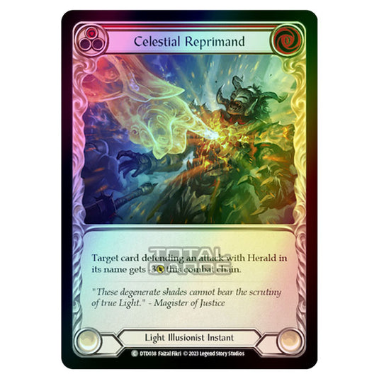 Flesh & Blood - Dusk Till Dawn - Celestial Reprimand (Red) (Rainbow Foil) - DTD038