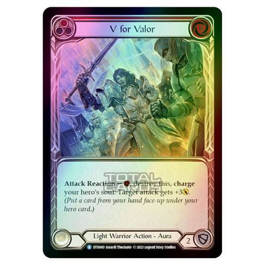 Flesh & Blood - Dusk Till Dawn - V for Valor (Red) (Rainbow Foil) - DTD060