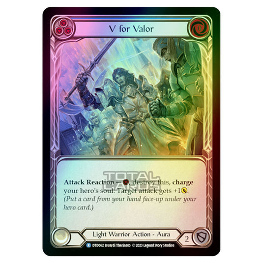 Flesh & Blood - Dusk Till Dawn - V for Valor (Blue) (Rainbow Foil) - DTD062