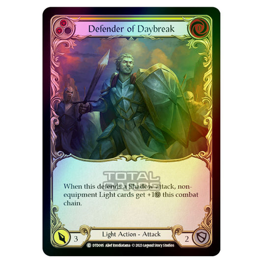 Flesh & Blood - Dusk Till Dawn - Defender of Daybreak (Yellow) (Rainbow Foil) - DTD095