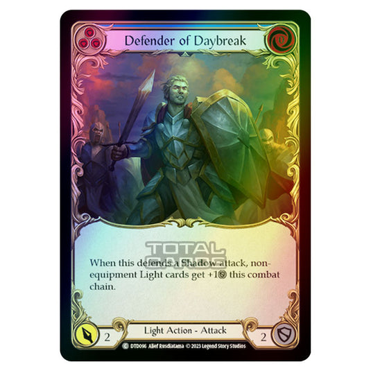 Flesh & Blood - Dusk Till Dawn - Defender of Daybreak (Blue) (Rainbow Foil) - DTD096