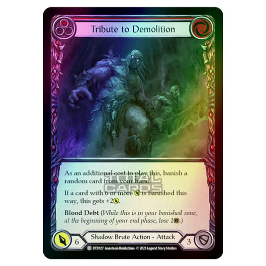 Flesh & Blood - Dusk Till Dawn - Tribute to Demolition (Red) (Rainbow Foil) - DTD127