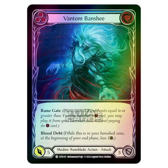 Flesh & Blood - Dusk Till Dawn - Vantom Banshee (Blue) (Rainbow Foil) - DTD157