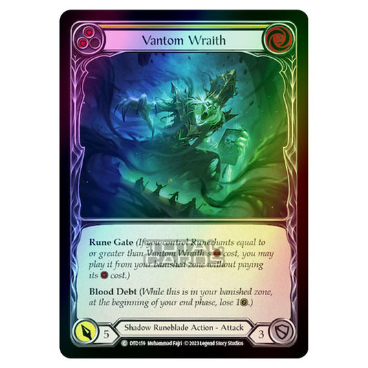 Flesh & Blood - Dusk Till Dawn - Vantom Wraith (Yellow) (Rainbow Foil) - DTD159