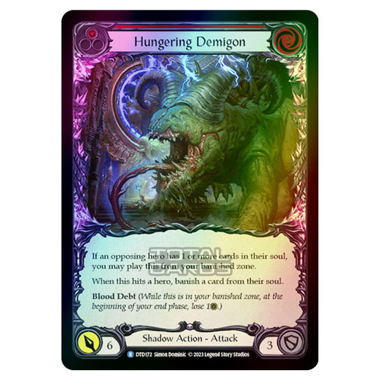 Flesh & Blood - Dusk Till Dawn - Hungering Demigon (Red) (Rainbow Foil) - DTD172