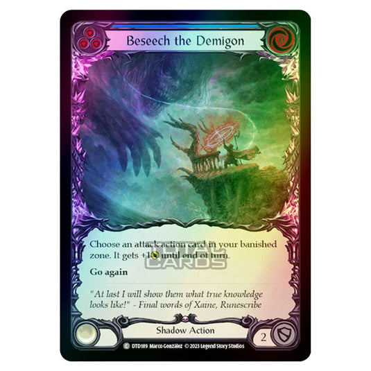 Flesh & Blood - Dusk Till Dawn - Beseech the Demigon (Blue) (Rainbow Foil) - DTD189