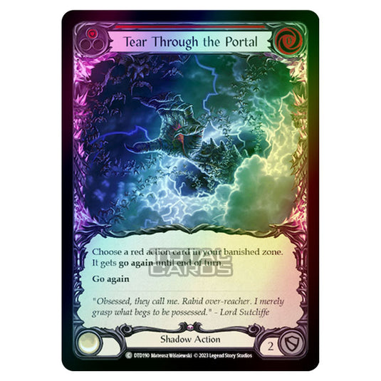 Flesh & Blood - Dusk Till Dawn - Tear Through the Portal (Red) (Rainbow Foil) - DTD190