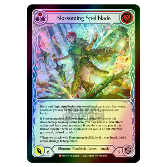 Flesh & Blood - Tales of Aria - BLOSSOMING SPELLBLADE (Majestic) ELE064 (Rainbow Foil)