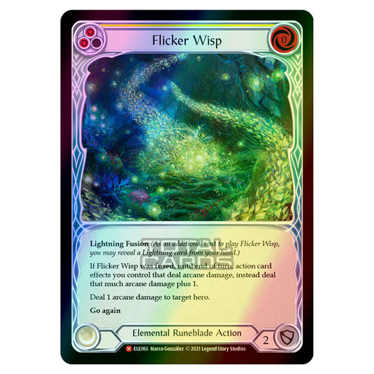 Flesh & Blood - Tales of Aria - FLICKER WISP (Majestic) ELE065 (Rainbow Foil)