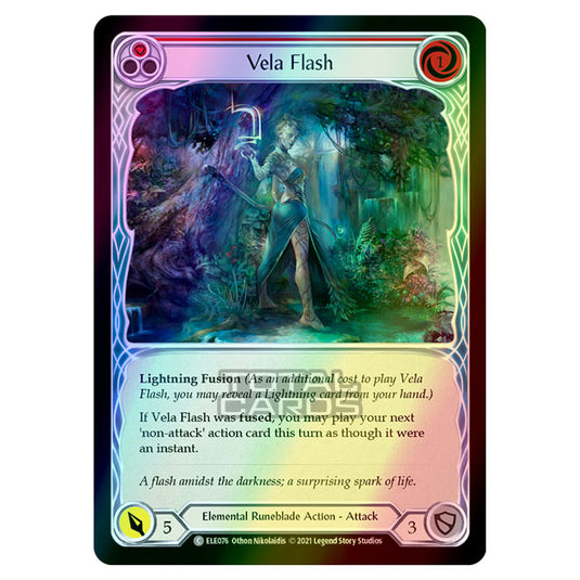 Flesh & Blood - Tales of Aria - VELA FLASH (Common) ELE076 (Rainbow Foil)