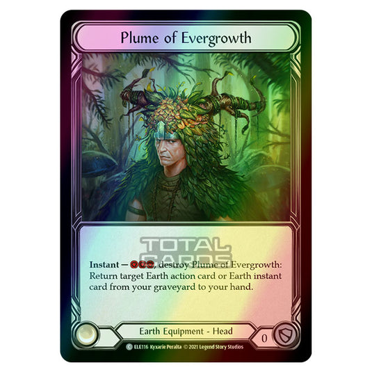 Flesh & Blood - Tales of Aria - PLUME OF EVERGROWTH (Common) ELE116 (Rainbow Foil)