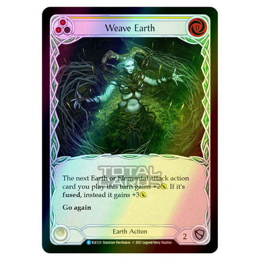 Flesh & Blood - Tales of Aria - WEAVE EARTH (Rare) ELE123 (Rainbow Foil)