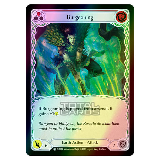 Flesh & Blood - Tales of Aria - BURGEONING (Common) ELE134 (Rainbow Foil)