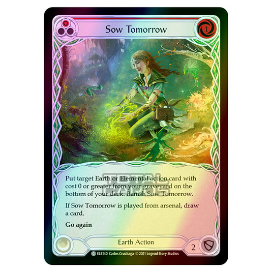 Flesh & Blood - Tales of Aria - SOW TOMORROW (Common) ELE140 (Rainbow Foil)