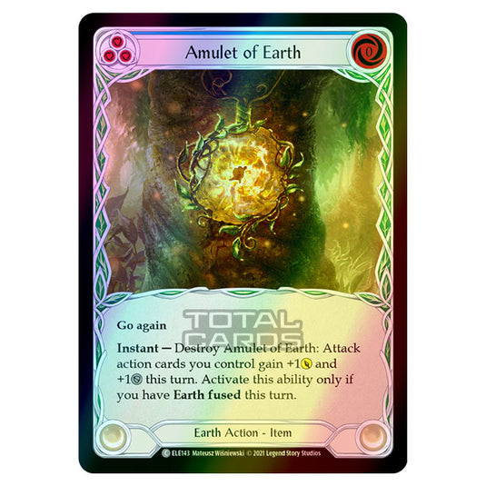 Flesh & Blood - Tales of Aria - AMULET OF EARTH (Common) ELE143 (Rainbow Foil)