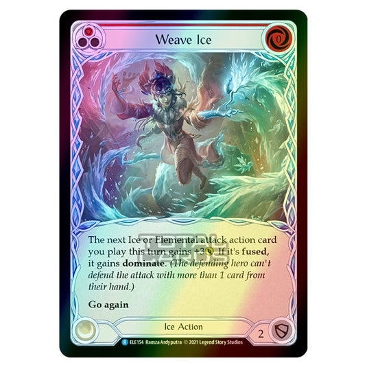 Flesh & Blood - Tales of Aria - WEAVE ICE (Rare) ELE154 (Rainbow Foil)