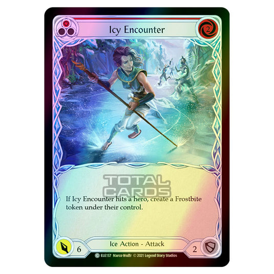 Flesh & Blood - Tales of Aria - ICY ENCOUNTER (Common) ELE157 (Rainbow Foil)