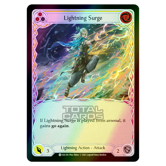 Flesh & Blood - Tales of Aria - LIGHTNING SURGE (Common) ELE190 (Rainbow Foil)