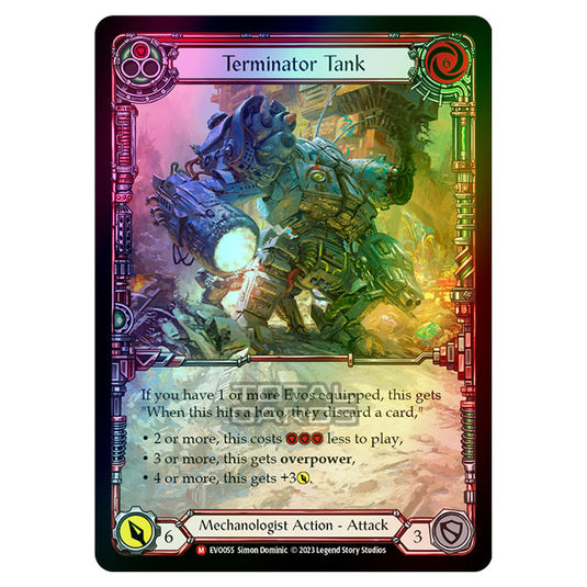 Flesh & Blood - Bright Lights - Terminator Tank (Extended Art) (Rainbow Foil) - EVO055a