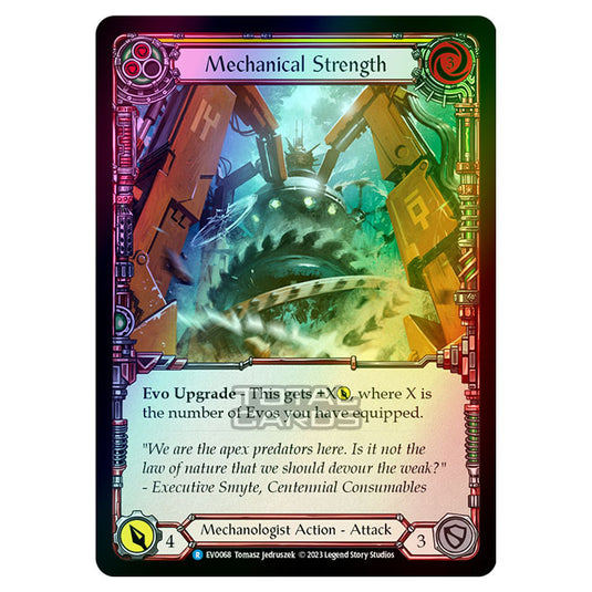 Flesh & Blood - Bright Lights - Mechanical Strength (Yellow) (Rainbow Foil) - EVO068