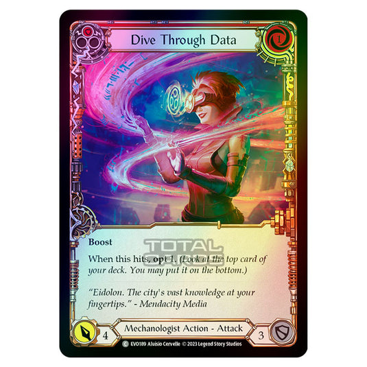 Flesh & Blood - Bright Lights - Dive Through Data (Red) (Rainbow Foil) - EVO189