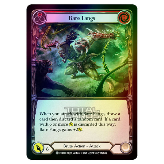 Flesh & Blood - Everfest - Bare Fangs (Common) EVR008 (Rainbow Foil)