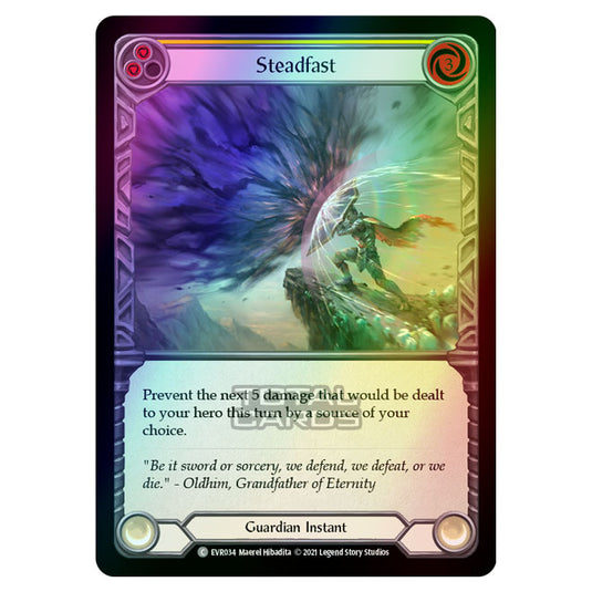 Flesh & Blood - Everfest - Steadfast (Common) EVR034 (Rainbow Foil)