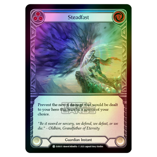 Flesh & Blood - Everfest - Steadfast (Common) EVR035 (Rainbow Foil)