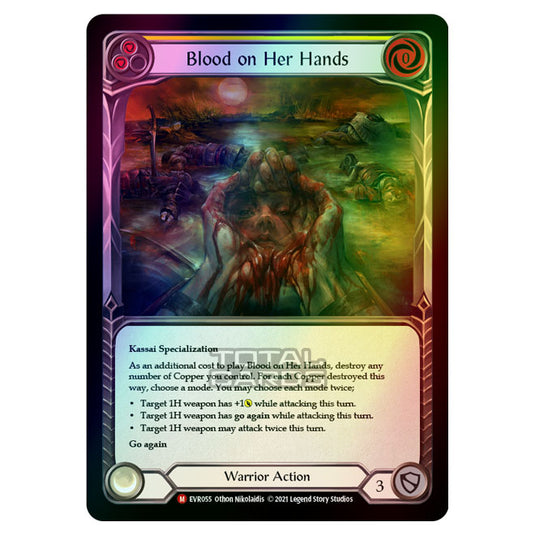 Flesh & Blood - Everfest - Blood On Her Hands (Majestic) EVR055 (Rainbow Foil)