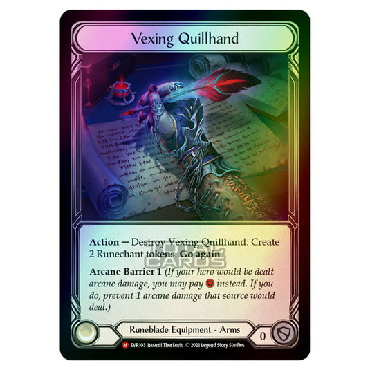 Flesh & Blood - Everfest - Vexing Quillhand (Majestic) EVR103 (Cold Foil)