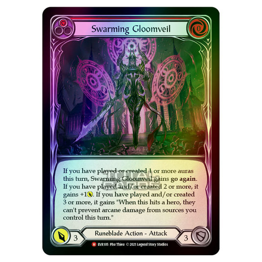 Flesh & Blood - Everfest - Swarming Gloomveil (Majestic) EVR105 (Rainbow Foil)