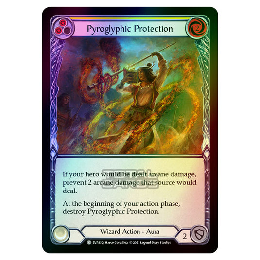 Flesh & Blood - Everfest - Pyroglyphic Protection (Common) EVR132 (Rainbow Foil)