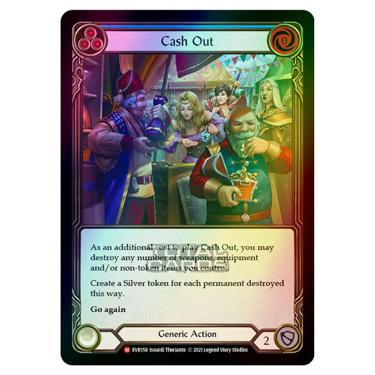 Flesh & Blood - Everfest - Cash Out (Majestic) EVR158 (Rainbow Foil)