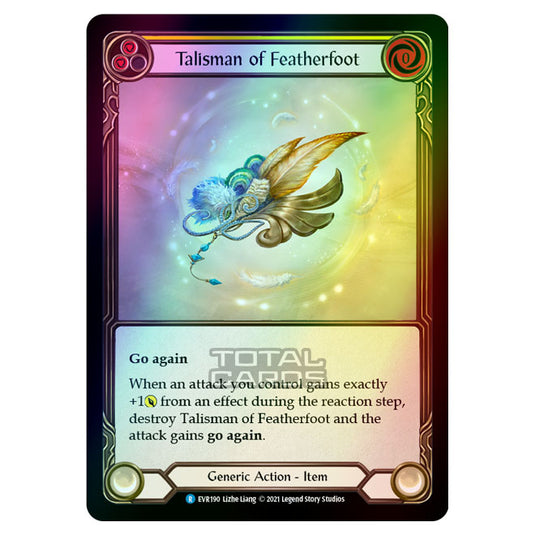 Flesh & Blood - Everfest - Talisman Of Featherfoot (Rare) EVR190 (Cold Foil)