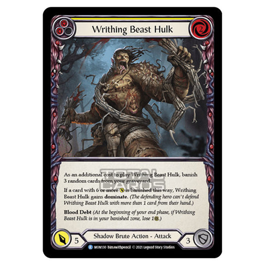 Flesh & Blood - Monarch - Writhing Beast Hulk (Rare) MON130