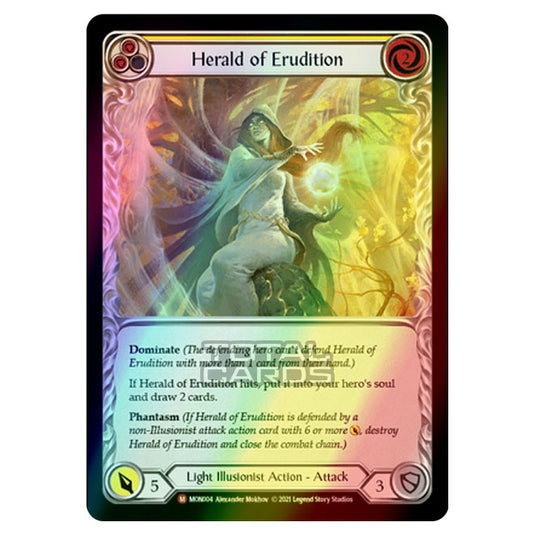 Flesh & Blood - Monarch - Herald of Erudition (Majestic) MON004 (Rainbow Foil)