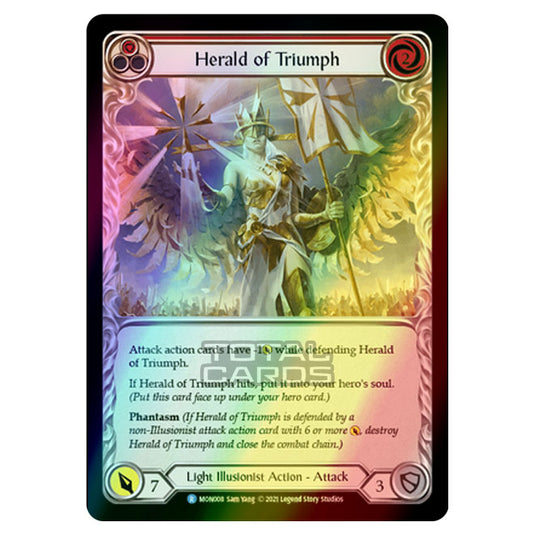 Flesh & Blood - Monarch - Herald of Triumph (Rare) MON008 (Rainbow Foil)