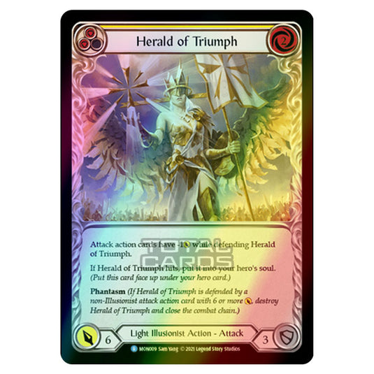 Flesh & Blood - Monarch - Herald of Triumph (Rare) MON009 (Rainbow Foil)