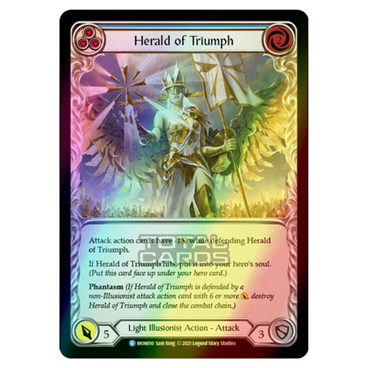 Flesh & Blood - Monarch - Herald of Triumph (Rare) MON010 (Rainbow Foil)