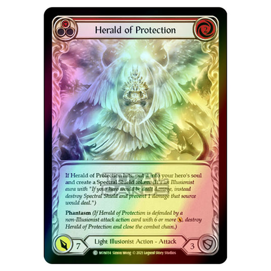 Flesh & Blood - Monarch - Herald of Protection (Common) MON014 (Rainbow Foil)