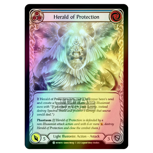 Flesh & Blood - Monarch - Herald of Protection (Common) MON016 (Rainbow Foil)