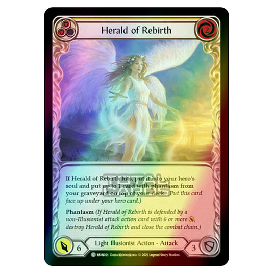 Flesh & Blood - Monarch - Herald of Rebirth (Common) MON021 (Rainbow Foil)