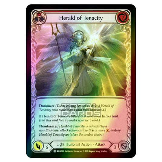 Flesh & Blood - Monarch - Herald of Tenacity (Common) MON023 (Rainbow Foil)