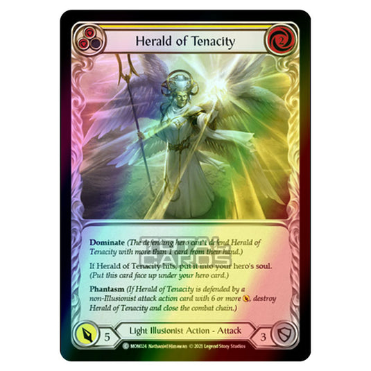 Flesh & Blood - Monarch - Herald of Tenacity (Common) MON024 (Rainbow Foil)