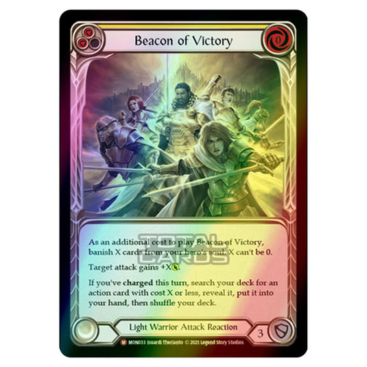 Flesh & Blood - Monarch - Beacon of Victory (Majestic) MON033 (Rainbow Foil)